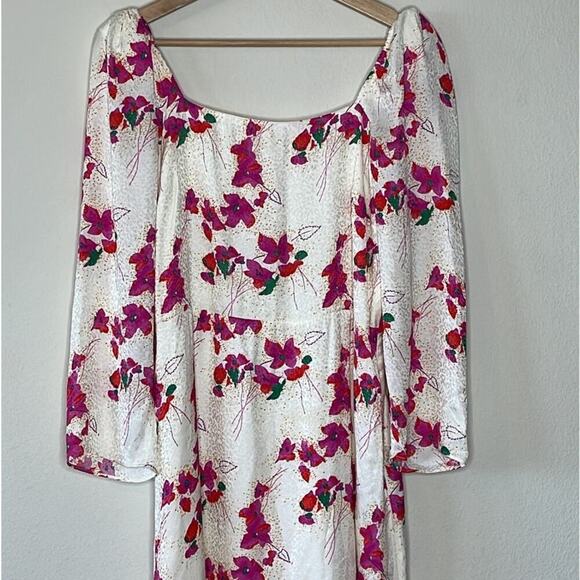 BA&SH ELONOR FLORAL PRINT‎ MIDI DRESS SIZE L - Picture 3 of 9